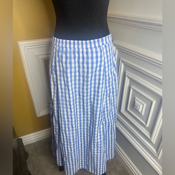 Thakoon x RTR 
Gingham Wrap Midi Skirt Blue Gingham Women's Skirt - Picture 6 of 12